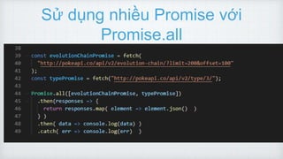 Sử dụng nhiều Promise với
Promise.all
 