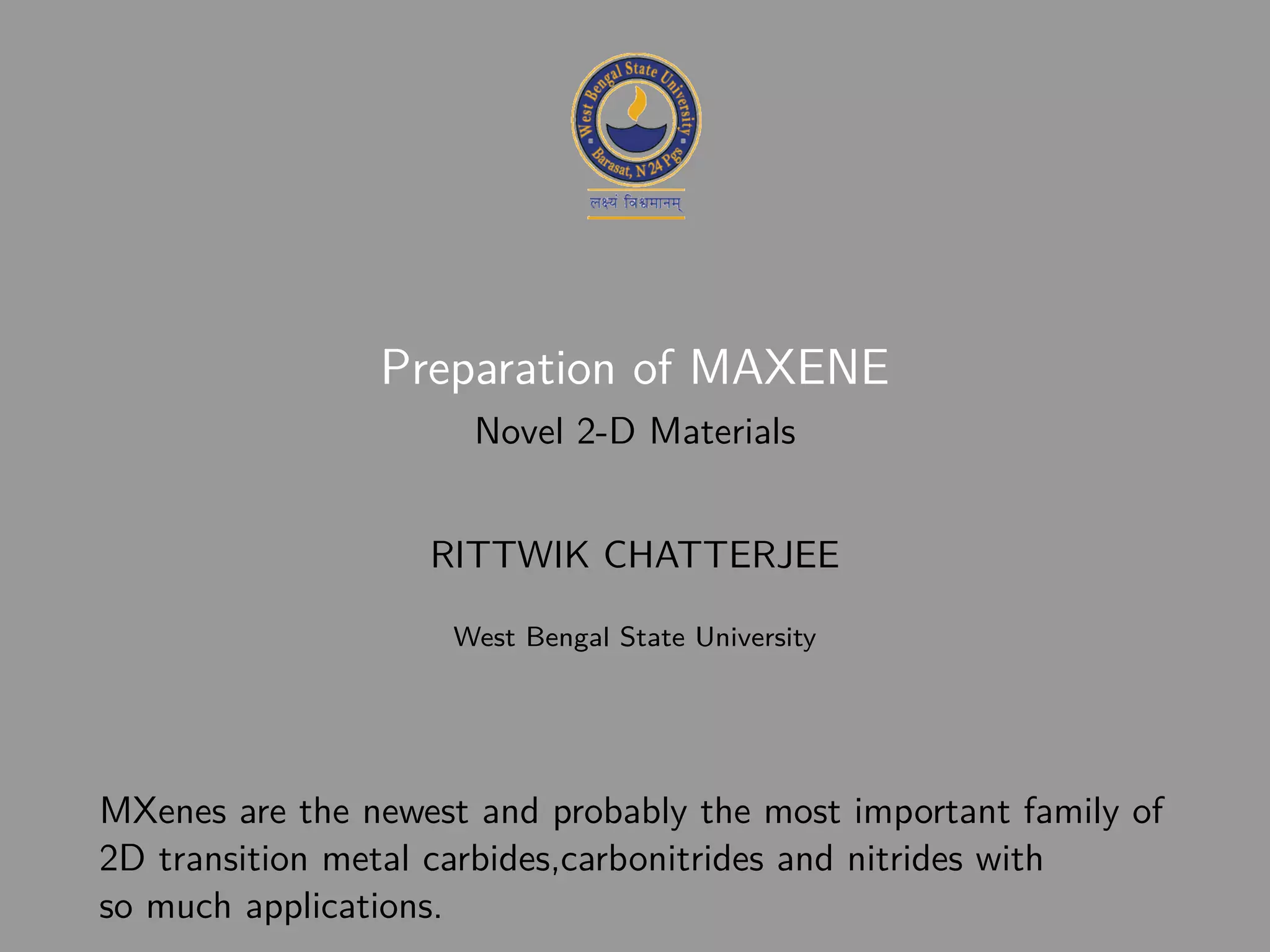 Preparation Of MXenes (A novel 2D Material) | PDF