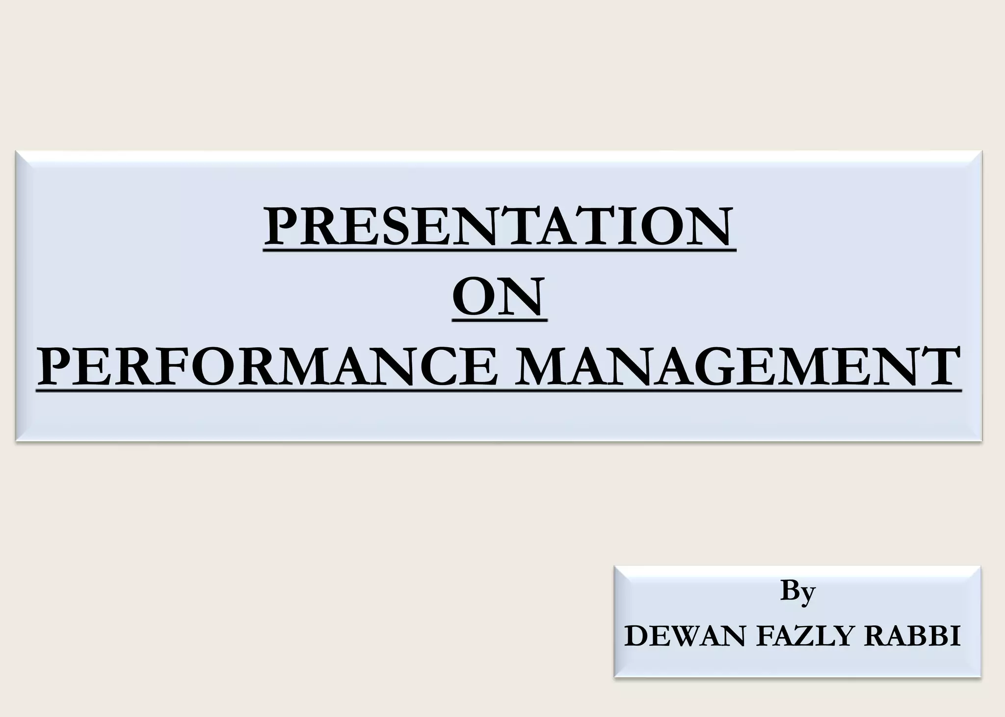Performance Management | PPTX