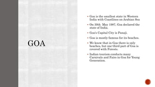 Presentation on State Goa | PPTX