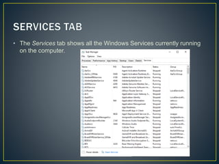 task manager presentation in Operating System | PPTX