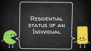 Residential
status of an
Individual
 