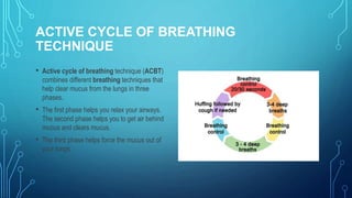 CHEST PHYSIOTHERAPY TECHNIQUES | PPTX