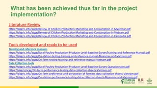 Asian Chicken Genetic Gains (AsCGG):   A platform for exploring, testing and delivering improved chickens for enhanced livelihood outcomes in South EastAsia