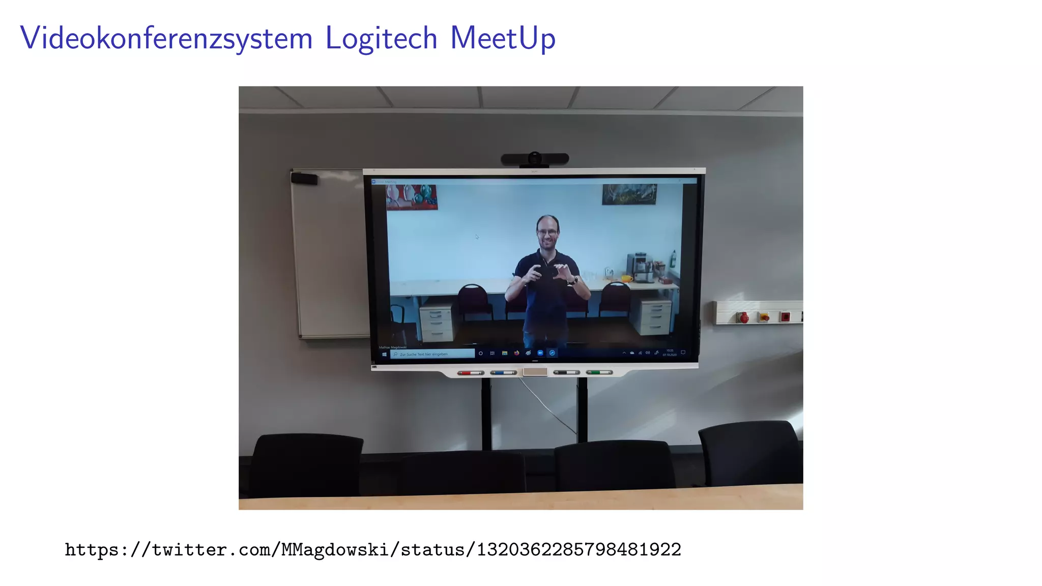 Videokonferenzsystem Logitech MeetUp
https://twitter.com/MMagdowski/status/1320362285798481922
 
