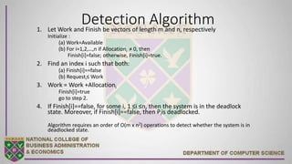 Deadlock Detection Algorithm | PPTX