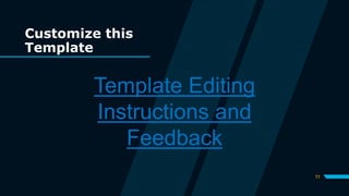 Customize this
Template
Template Editing
Instructions and
Feedback
11
 