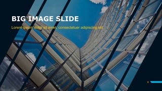 BIG IMAGE SLIDE
Lorem ipsum dolor sit amet, consectetuer adipiscing elit
8
 