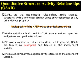 Qsar Methods DRUG DISCOVERY & COMPUTER-AIDED DRUG DESIGN | PPTX