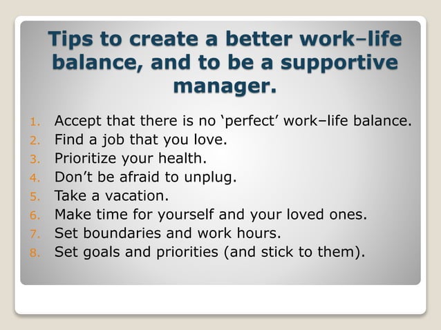 How to improve your work–life balance.ppt