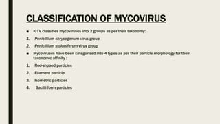 Mycoviruses in plant pathogenic fungi
■ Due to the presence of mycoviruses in pathogenic fungi the virulence of pathogens
...
