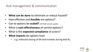 Use of risk assessment for food safety management with an integrated One Health approach