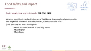 Use of risk assessment for food safety management with an integrated One Health approach