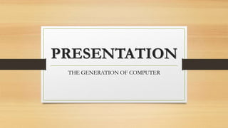 Generation of computer | PPT