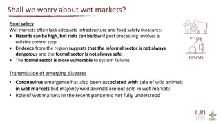 Safer food for traditional markets from a One health perspective