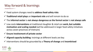 Safer food for traditional markets from a One health perspective