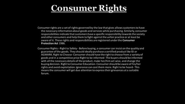 Consumer Rights | PPT