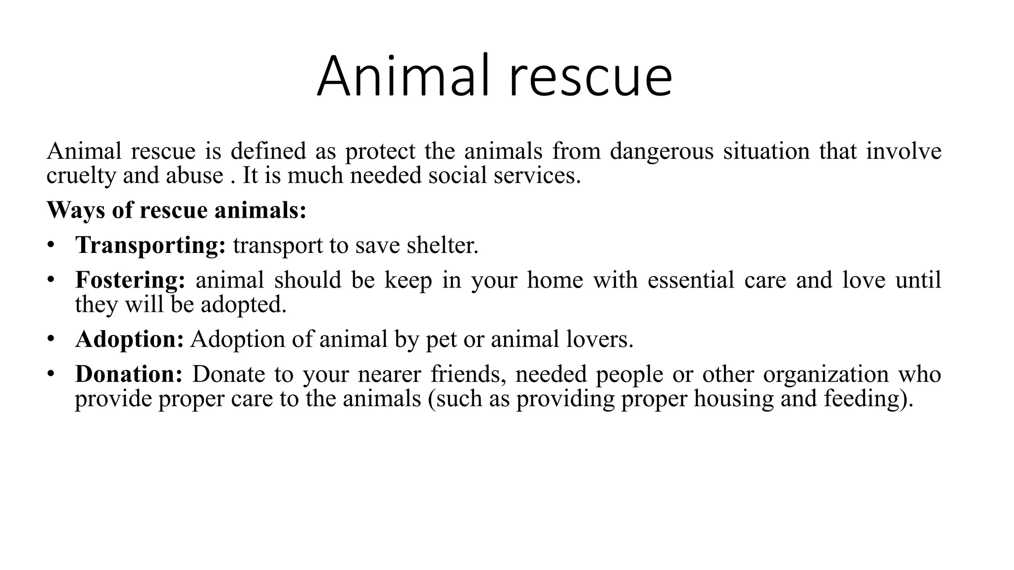 ANIMAL RESCUE | PPTX