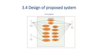 Use Case Diagrams
3.4 Design of proposed system
 