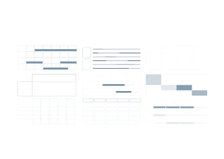JANUARY FEBRUARY MARCH APRIL
PHASE 1
Task 1
Task 2
JANUARY FEBRUARY MARCH APRIL MAY JUNE
PHASE 1
PHASE 2
Task 1
Task 2
Task 1
Task 2
 