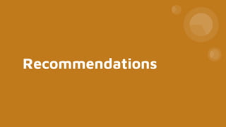 Recommendations
 