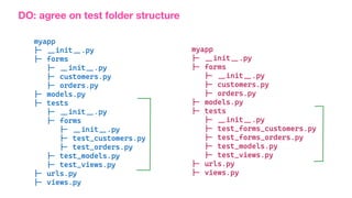 DO: agree on test folder structure
 