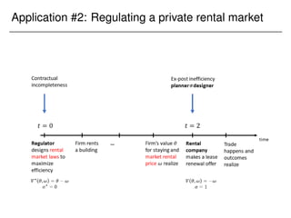 Application #2: Regulating a private rental market
 