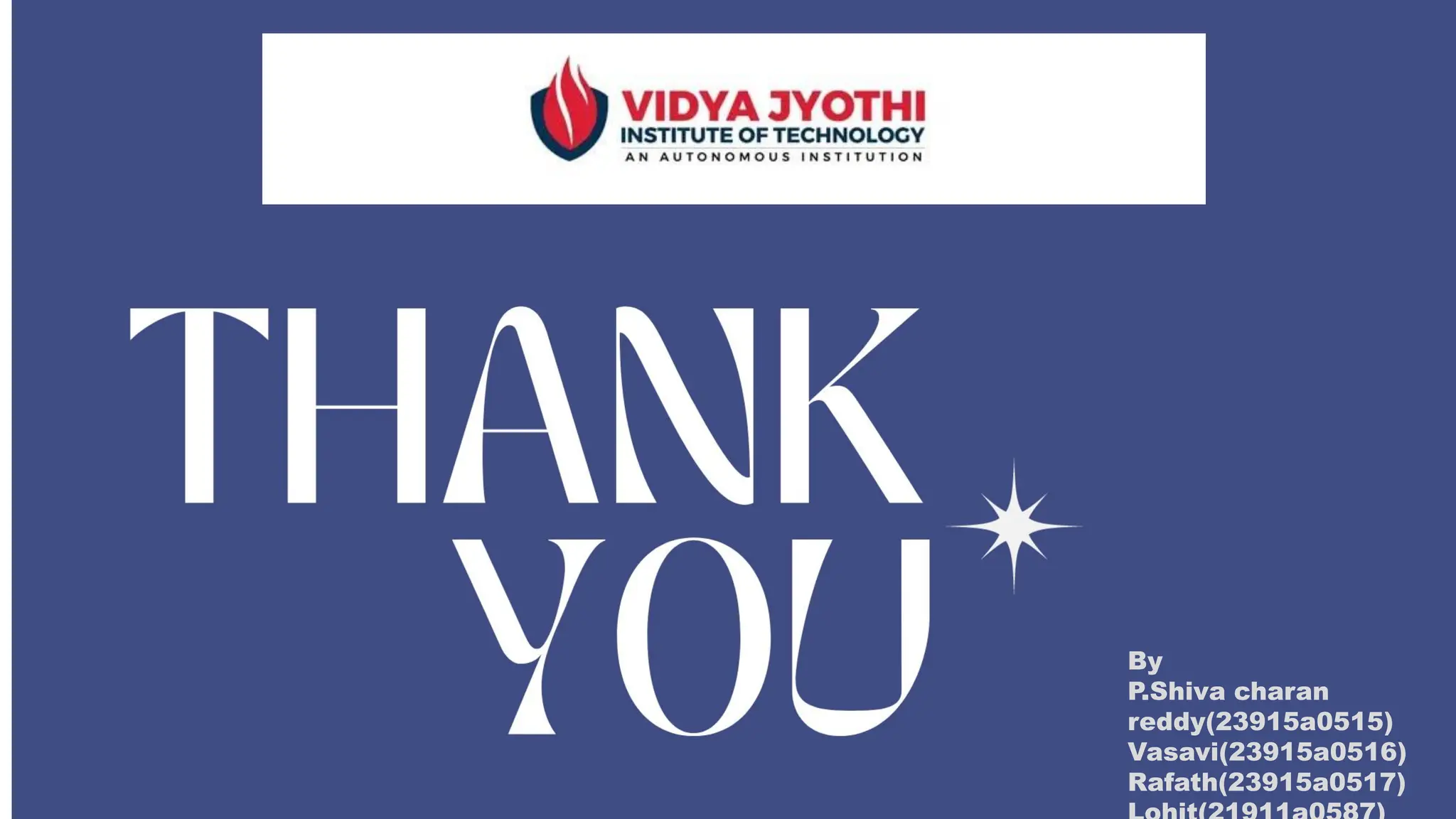 By
P.Shiva charan
reddy(23915a0515)
Vasavi(23915a0516)
Rafath(23915a0517)
 