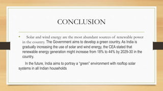 Recent trends in renewable energy sources in India | PPTX