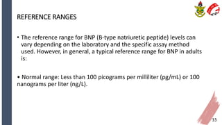 Bnp Ranges Cardiac Profile Biochemistry Test - Presentation.pptx