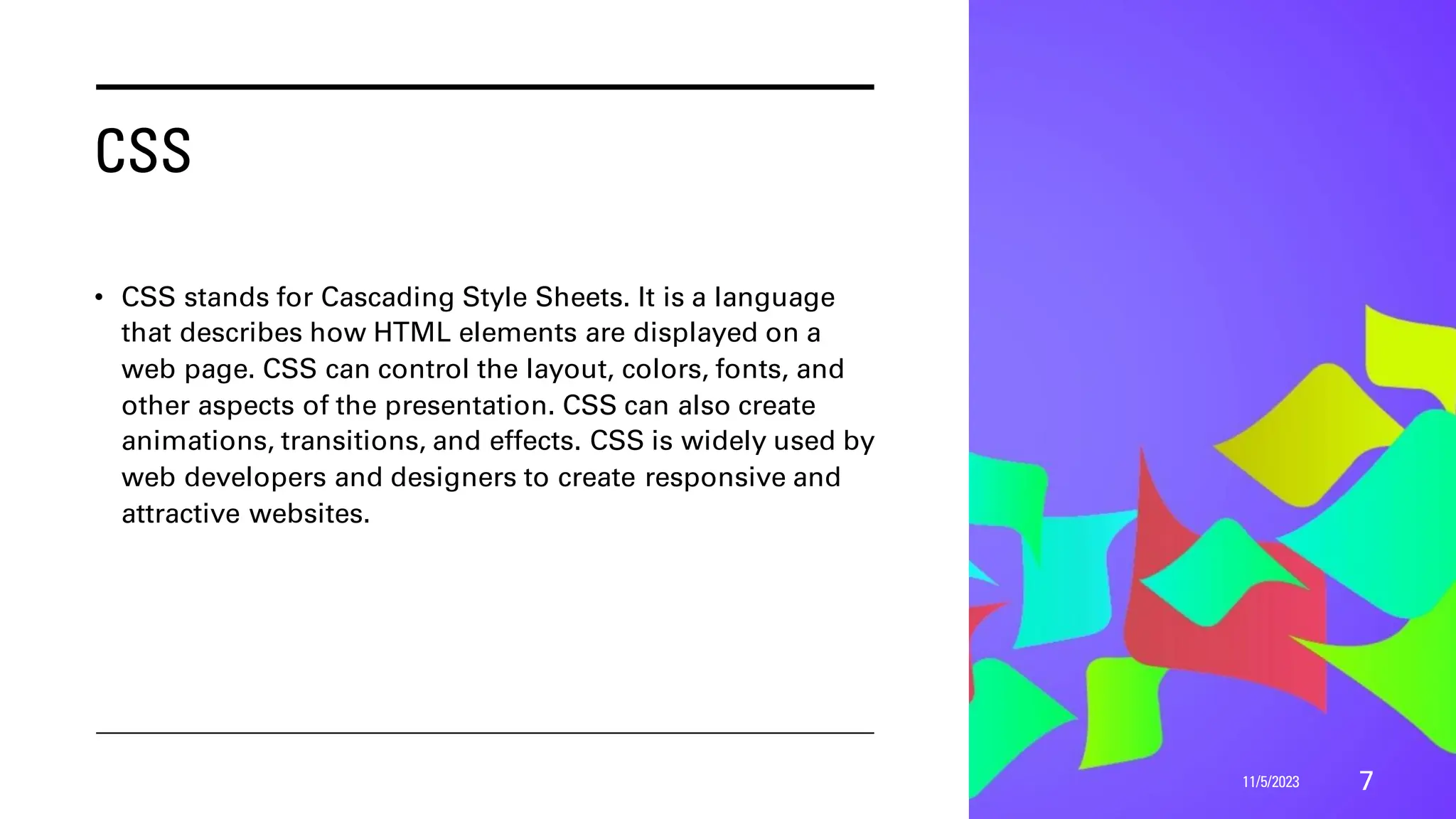 Working of HTML,CSS and JAVASCRIPT with project | PPT