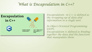 Presentation related to Encapsulation and OOPs | PPT