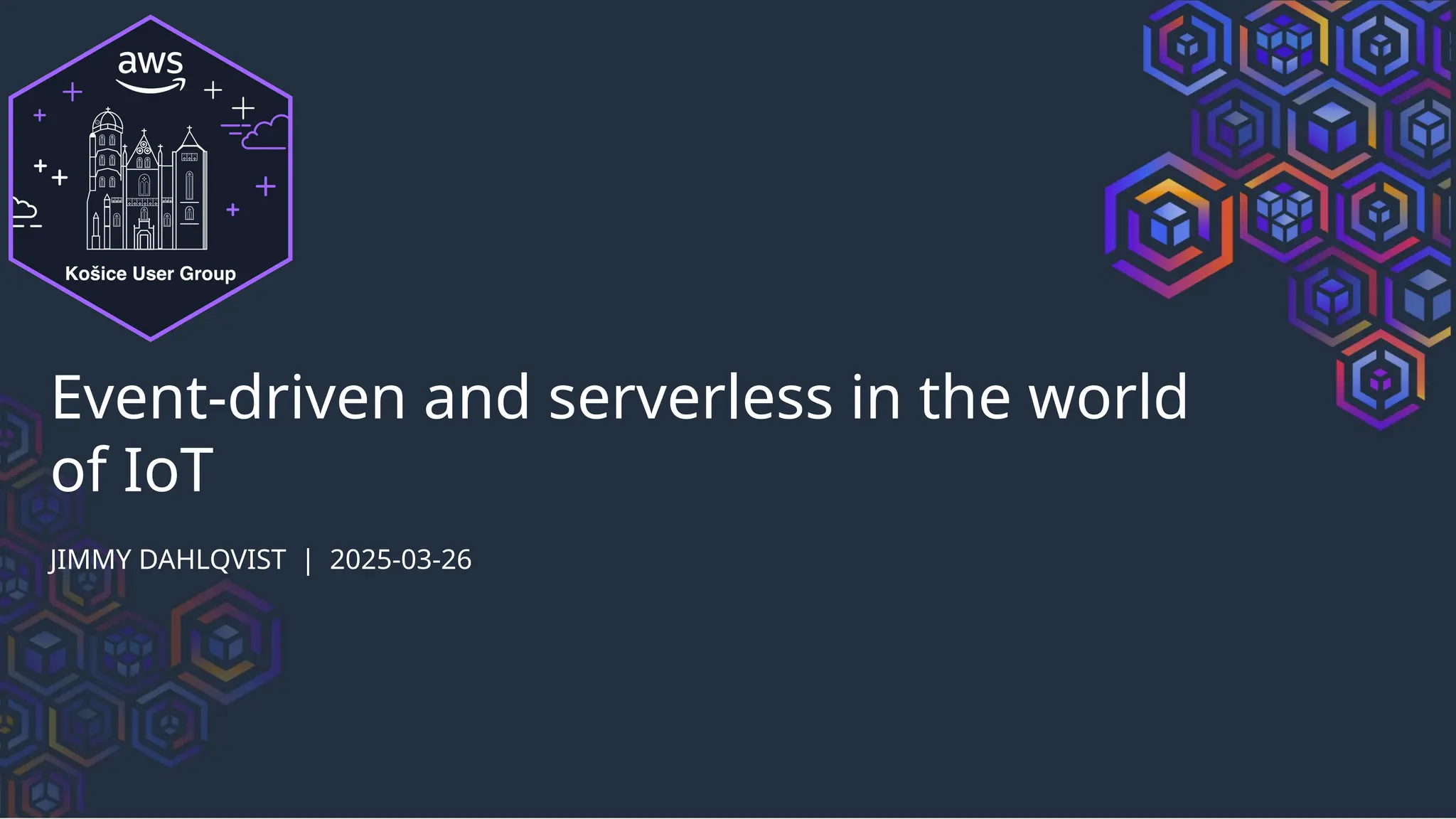NORDICS
Event-driven and serverless in the world
of IoT
JIMMY DAHLQVIST | 2025-03-26
 