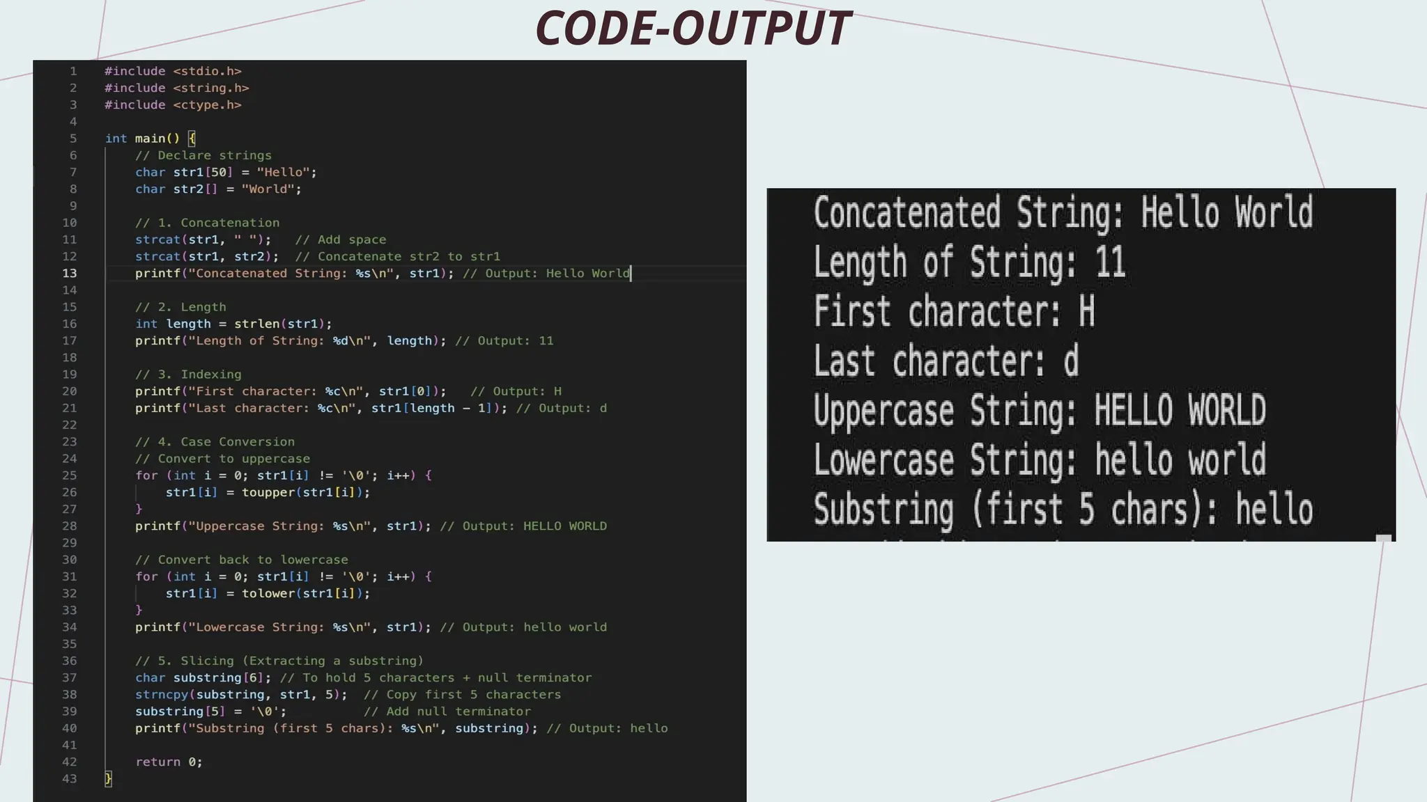 CODE-OUTPUT
 