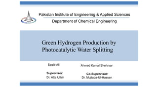 Green hydrogen production by photocatalytic water splitting.pptx