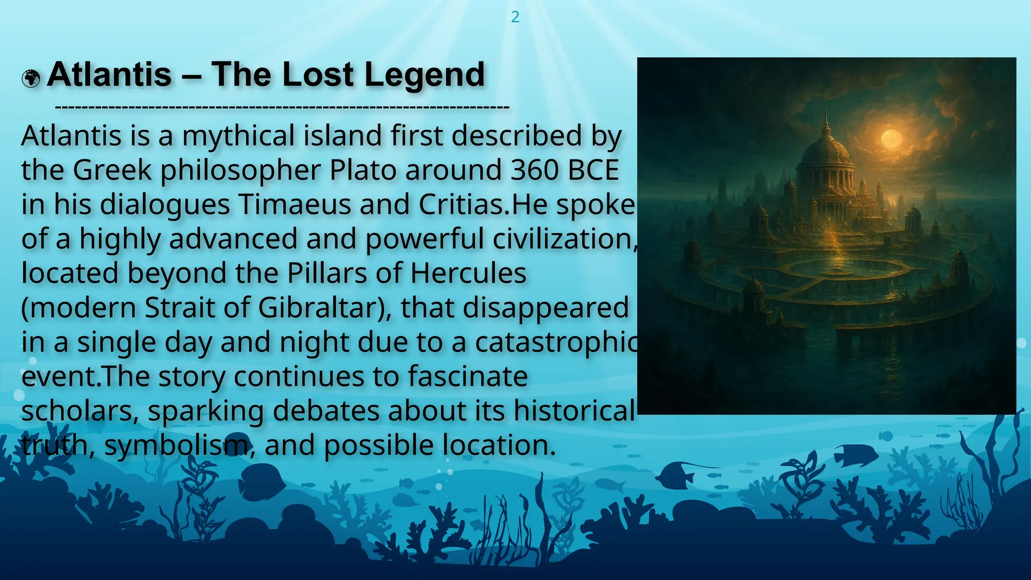 Atlantis the lost city and its culture . | PPTX