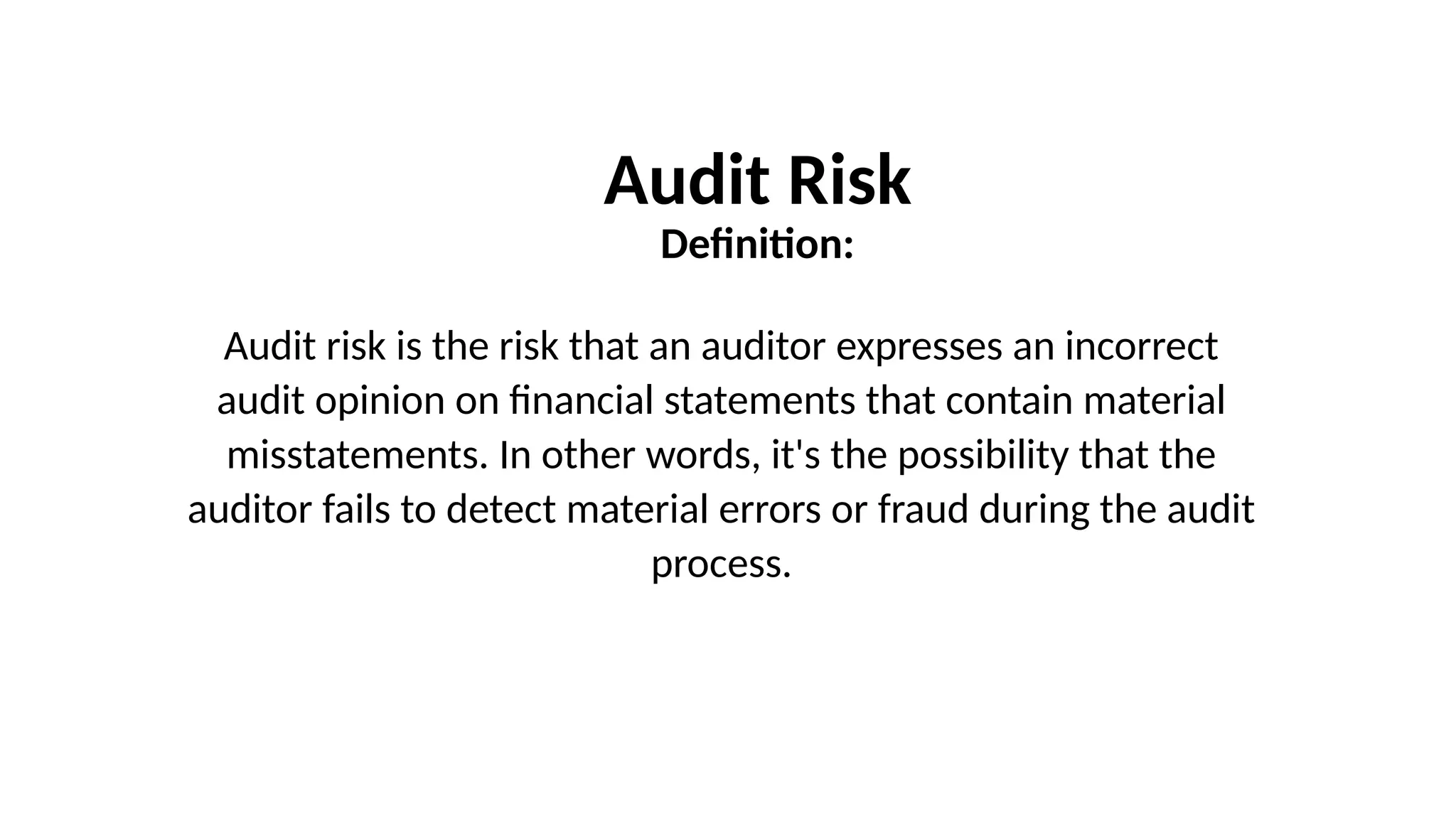 Types of Risk, Audit Risk, Control Risk, examples Details | PPT