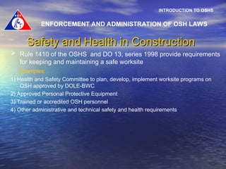 presentation to osh manual in the philippines | PPT