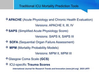 Artificial Intelligence and mortality prediction in ICU | PPTX