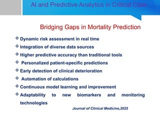 Artificial Intelligence and mortality prediction in ICU | PPTX