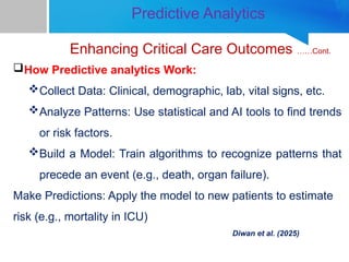 Artificial Intelligence and mortality prediction in ICU | PPTX