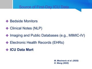 Artificial Intelligence and mortality prediction in ICU | PPTX
