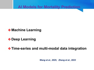 Artificial Intelligence and mortality prediction in ICU | PPTX
