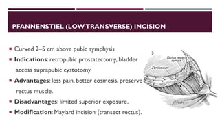 Urological Incisions Complete Overview Presentation | PDF