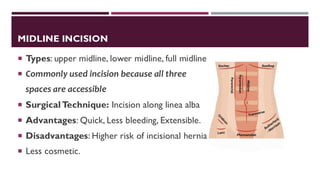 Full Midline Incision Urological Incisions Complete Overview Presentation | PDF