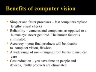 Computer vision and image processing bll | PPTX
