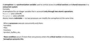 Process synchronisation in operating system | PDF