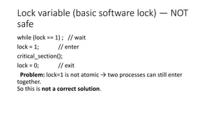 Process synchronisation in operating system | PDF
