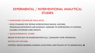 Study designs Descriptive and Analytical studies | PPTX