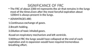 Frc Example frc measurement and residual volume . ppv | PPTX